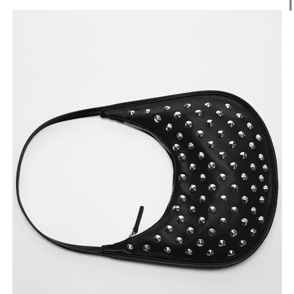 Mango Black Studded Shoulder Bag - Picture 5 of 9